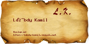 Lábdy Kamil névjegykártya